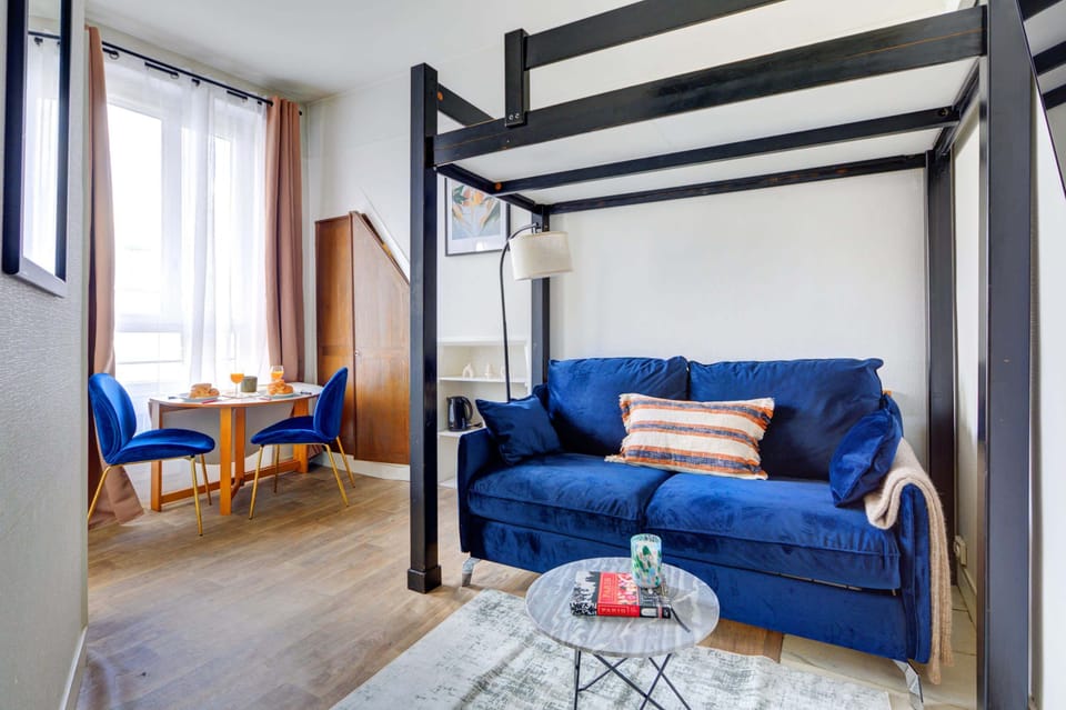 The open-plan living and dining area