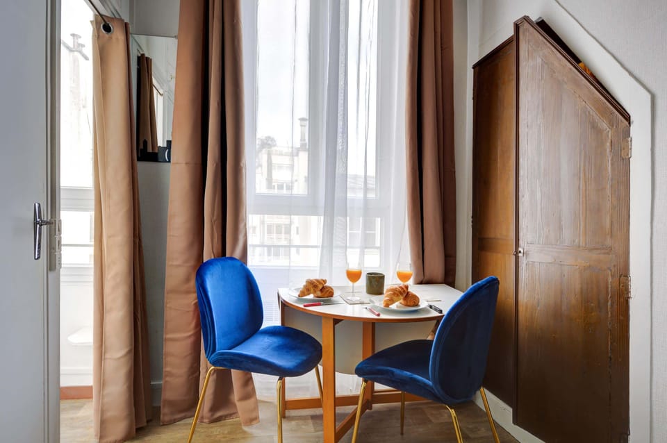 The open-plan living and dining area