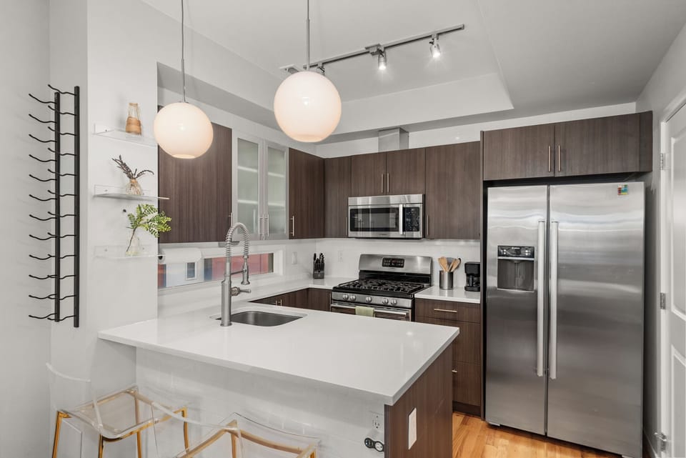 Fully stocked kitchen designed for effortless cooking, from quick bites to full meals.