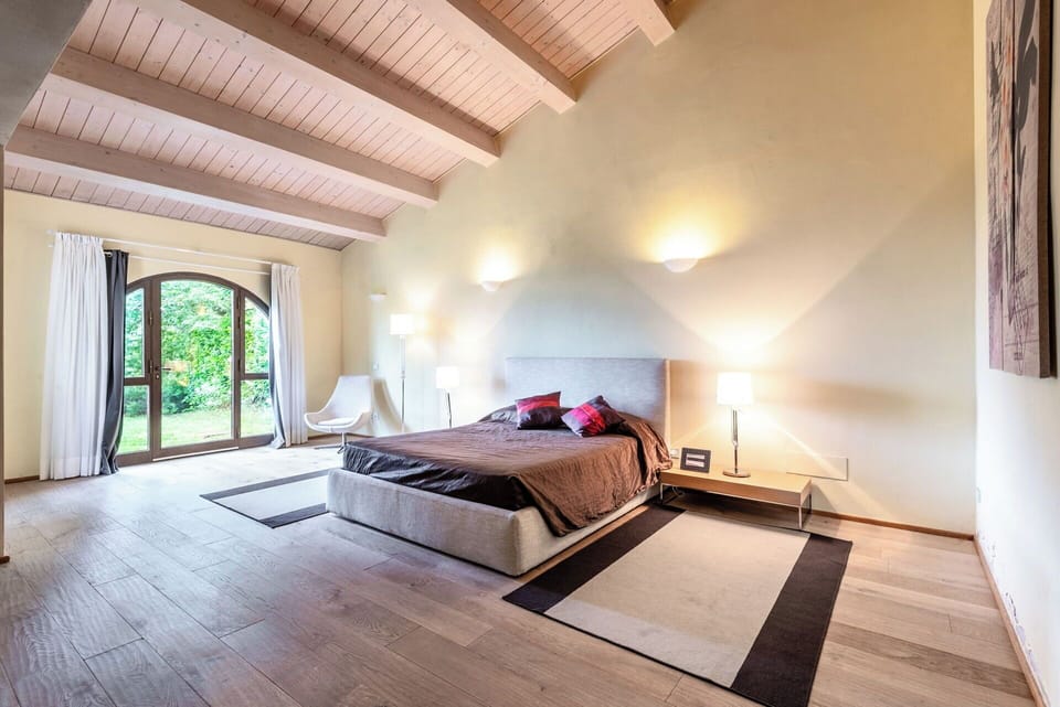 Interior Design, Flooring, Furniture, Floor, Wood, Bed, Bedroom, Ceiling, Home, Wood Flooring