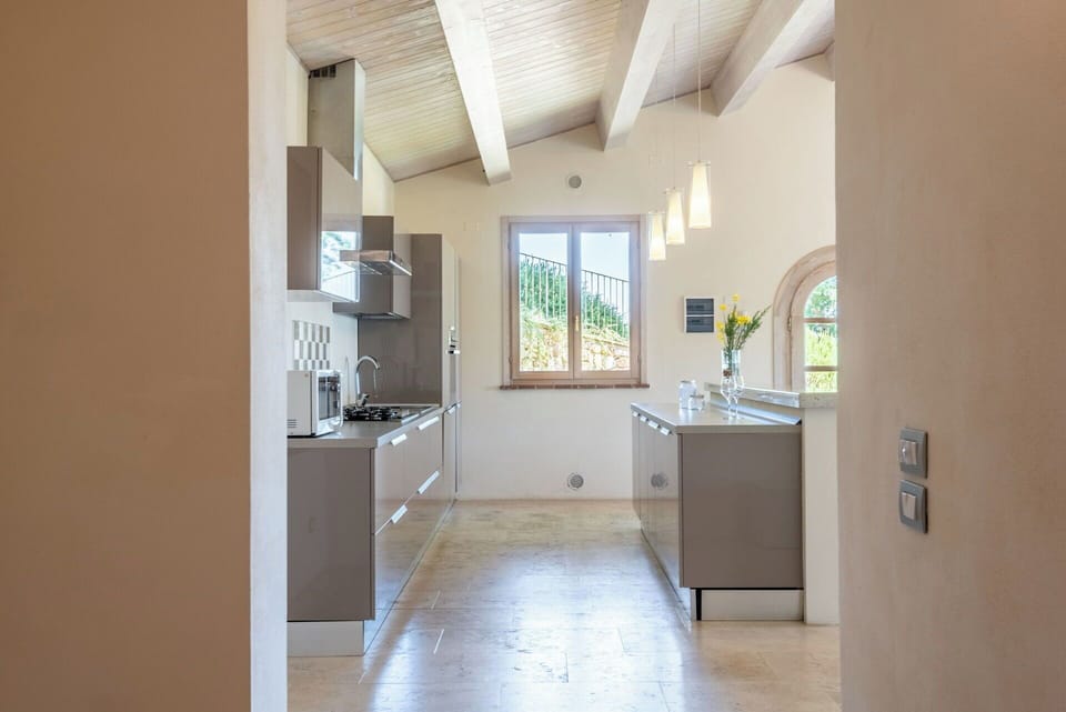 Interior Design, Flooring, Wall, Furniture, Wood, Ceiling, Kitchen, Floor, Home, Countertop