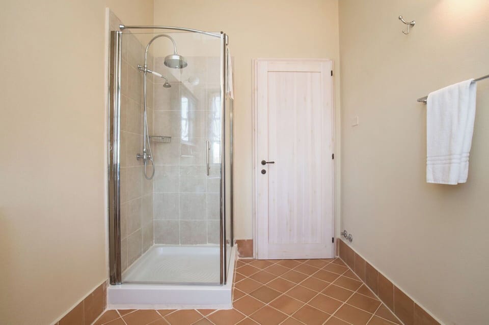 Flooring, Floor, Plumbing Fixture, Bathroom, Door, Interior Design, Plumbing, Room, Tile, Shower