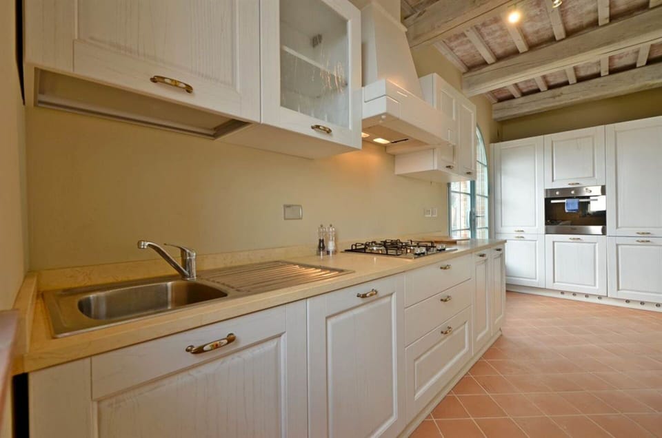 Kitchen, Wood, Countertop, Interior Design, Flooring, Cabinetry, Ceiling, Kitchen Appliance, Major Appliance, Home