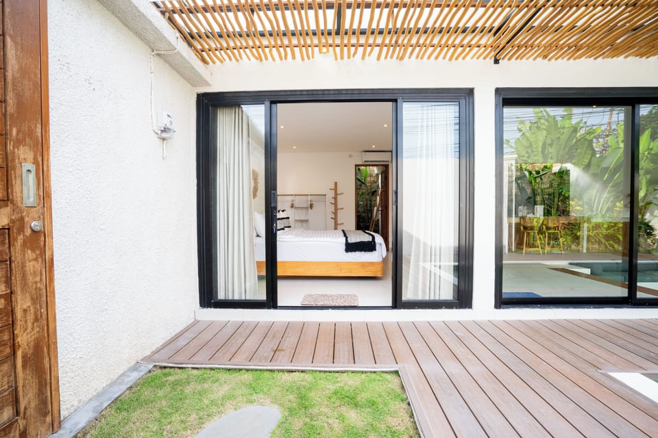 Design Villa, 2 Bedrooms, Private Pool | Desk, laptop workspace, iron/ironing board, cribs/infant beds