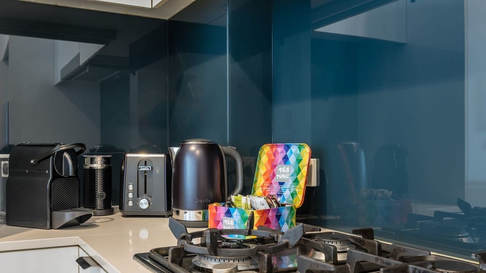 Well-appointed kitchen with essentials for cooking at home
