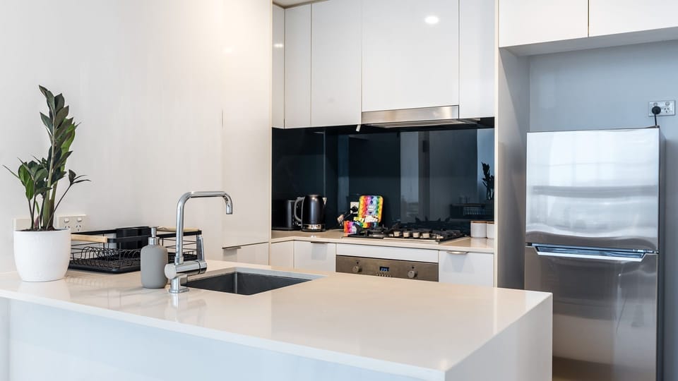 Fully equipped modern kitchen with quality appliances