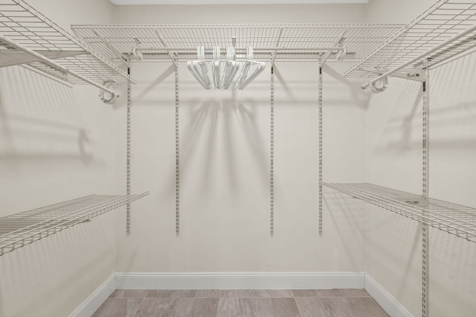 Master bedroom walk-in closet.
