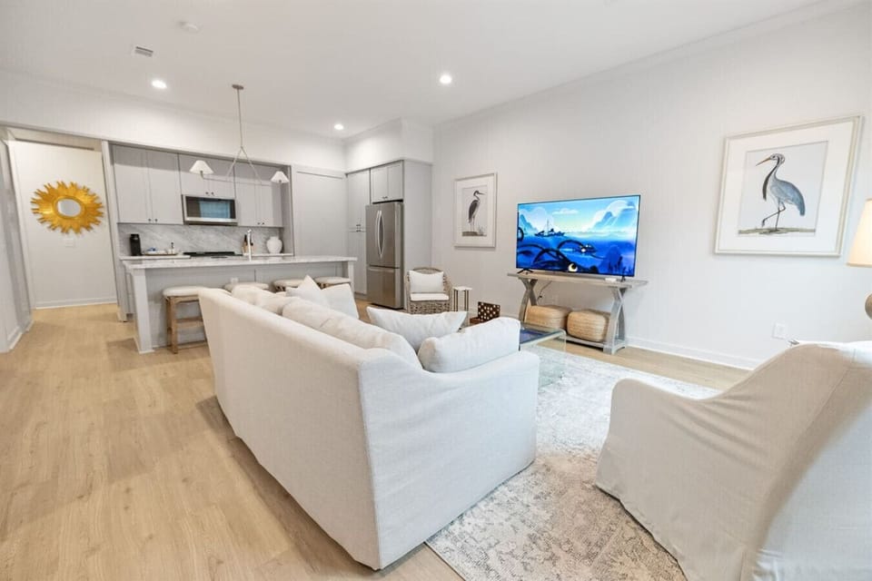 Relaxing lounge space with TV included