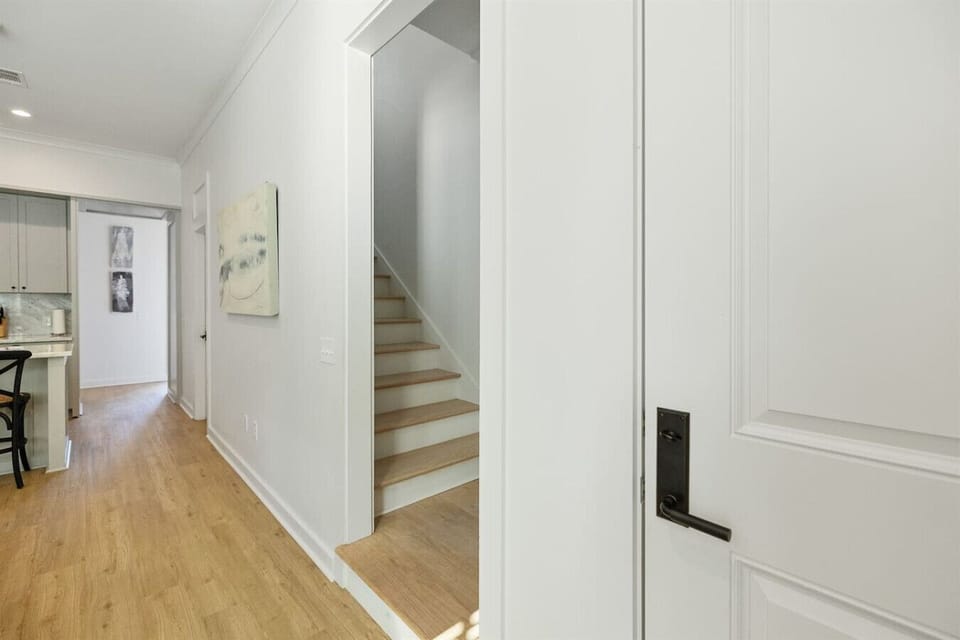 Stairway landing — Connects to upstairs sleeping areas