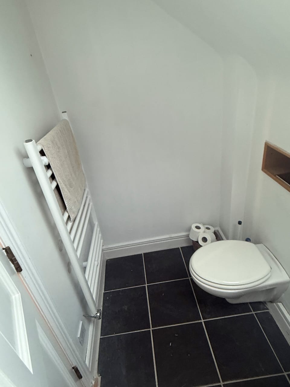 Second bathroom - shower, basin, toilet