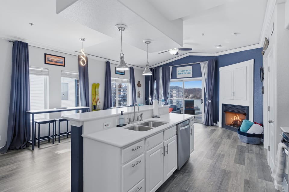 Gourmet kitchen featuring a generous island and premium finishes