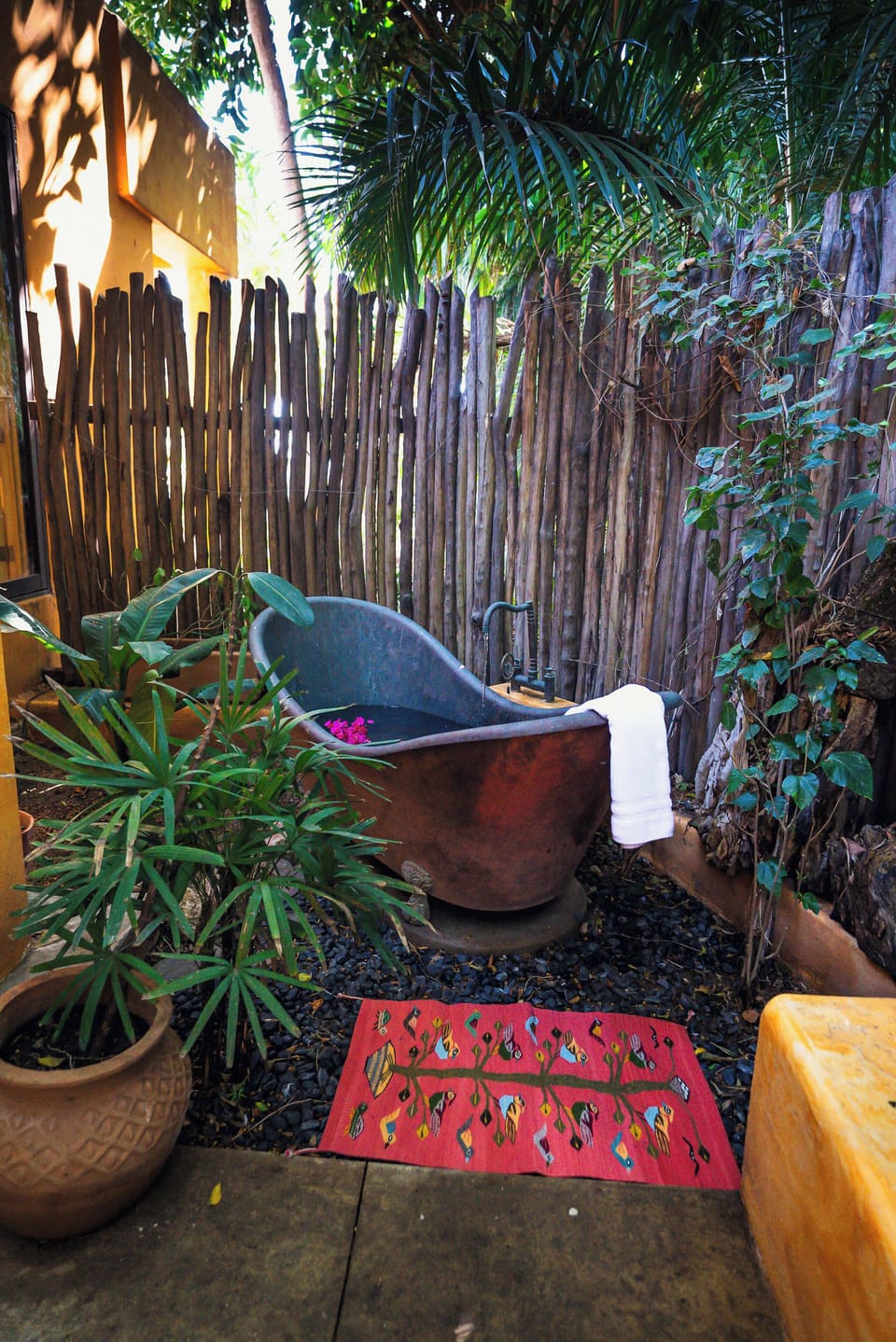 Our outdoor shower invites you to rinse away the salt and sand while staying connected to nature.
