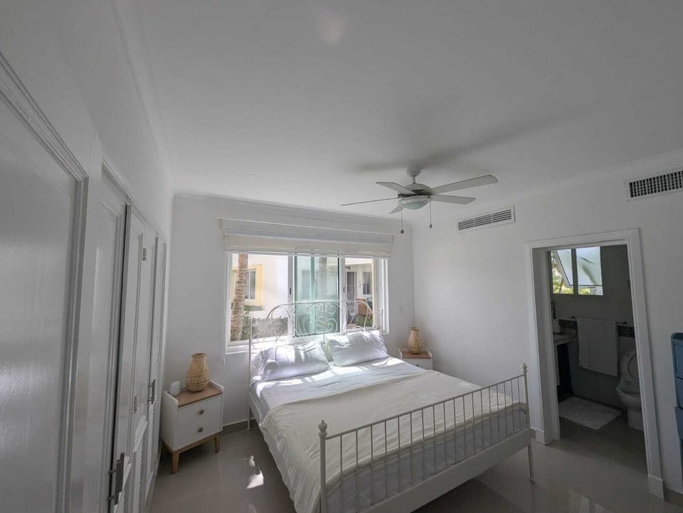 Ensuit bathroom attached. Closets with a safe.  AC unit in Bedroom