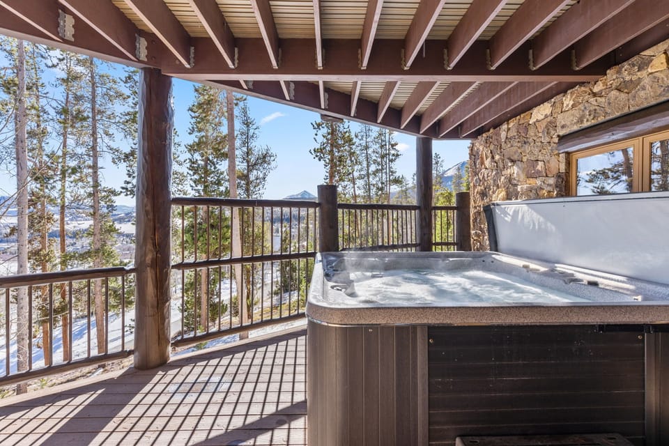 Large, private hot tub.