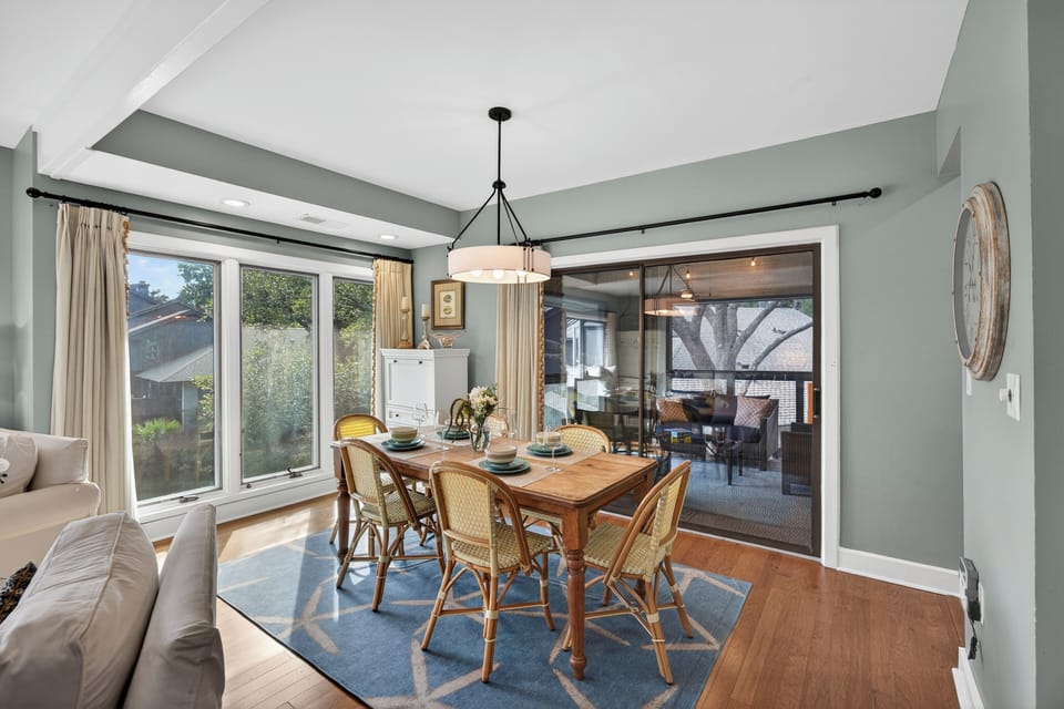 Dining Table for 6 Guests; Access to Screened Porch
