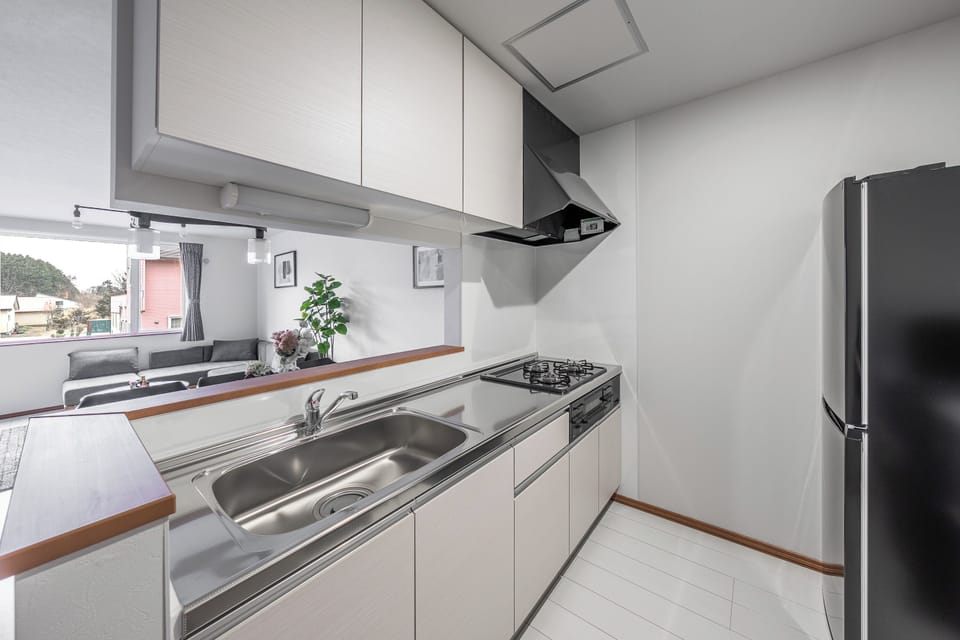 Apartment | Private kitchen | Fridge, microwave, stovetop, rice cooker