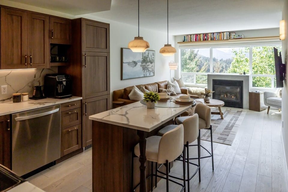 A fully equipped and updated kitchen with everything your group needs to whip up a tasty meal! Coffee, tea, oil, sugar, salt and pepper provided to make your grocery shopping and cooking experience easier!