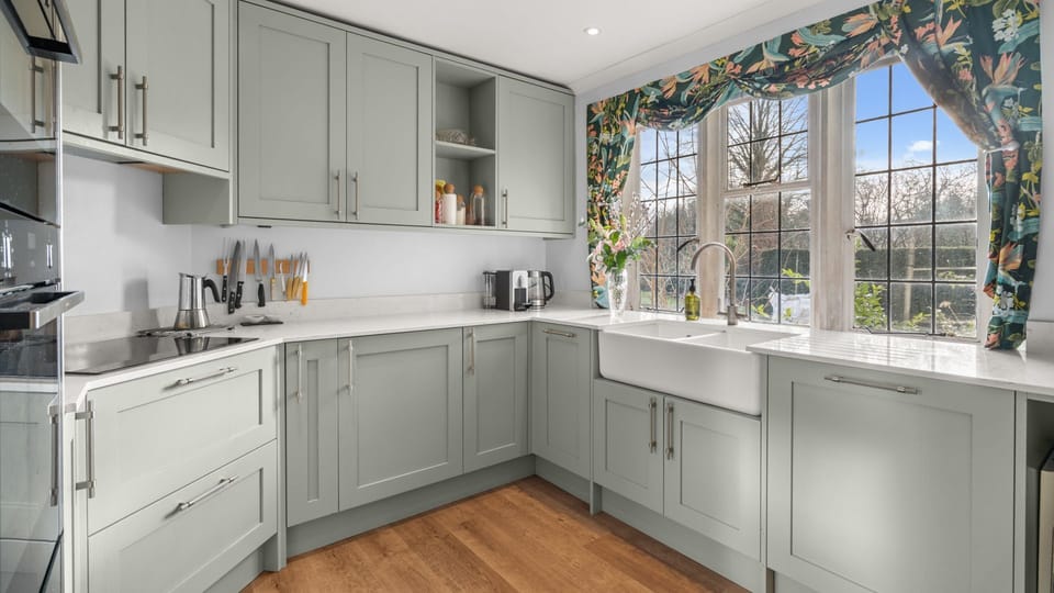 Flooded with light, the kitchen is a wonderful space.