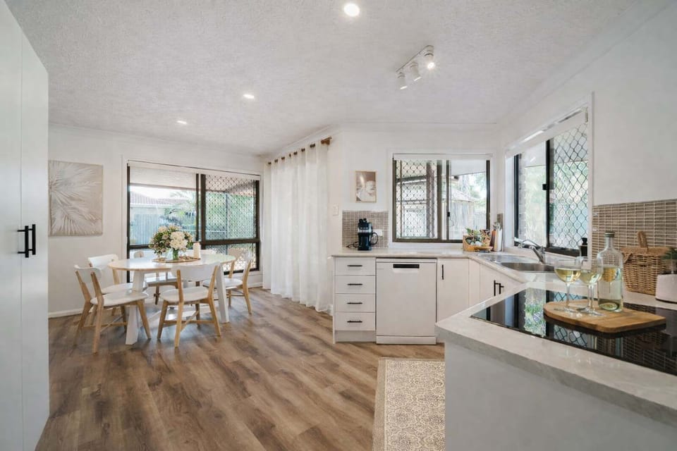 Modern kitchen stocked with all the essentials for convenient meal preparation