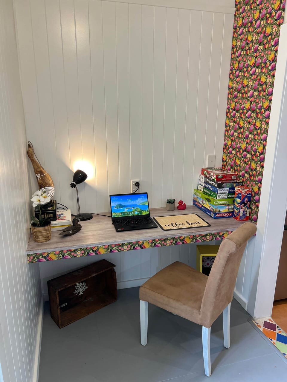 Ducks nest ocean retreat office space work