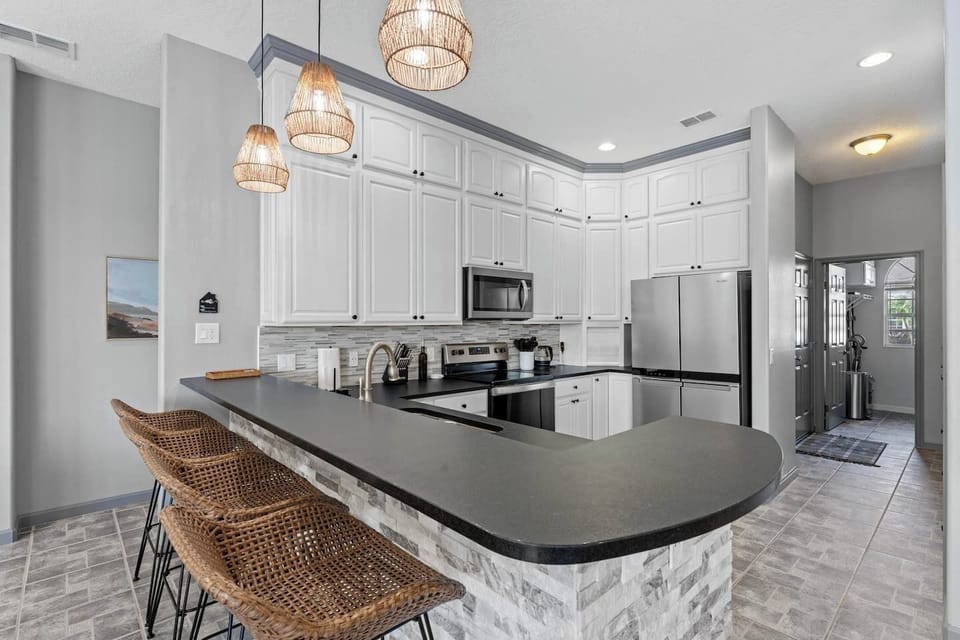 Open kitchen made for groups and fully stocked