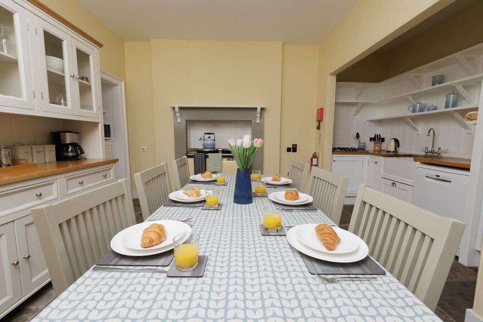 Dining area and kitchen
