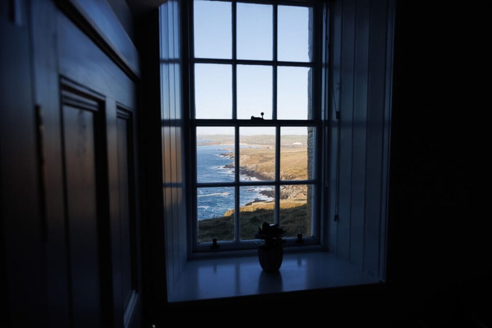 Window view towards the coast