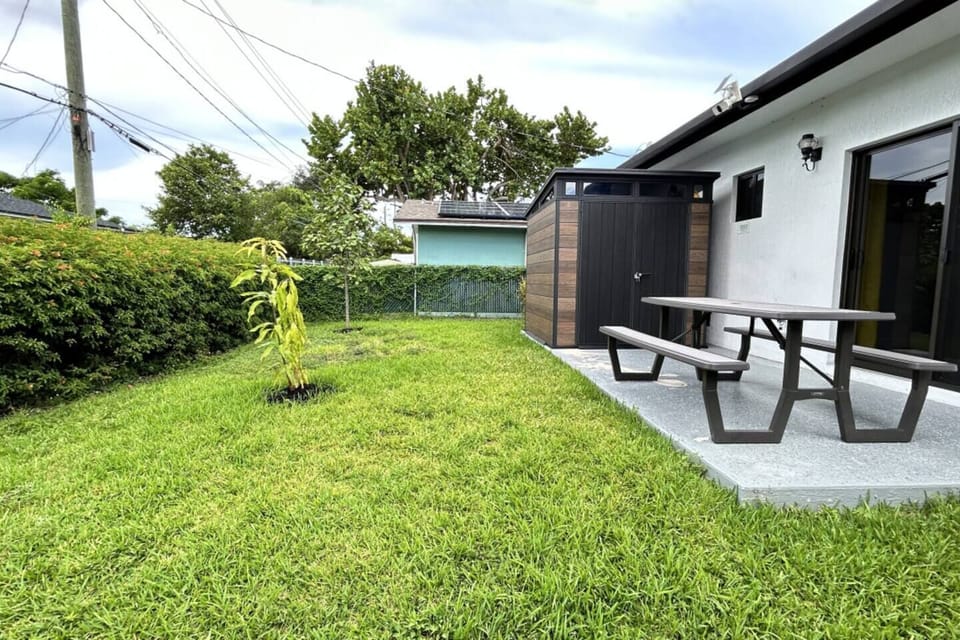 Backyard Area with Picnic Table