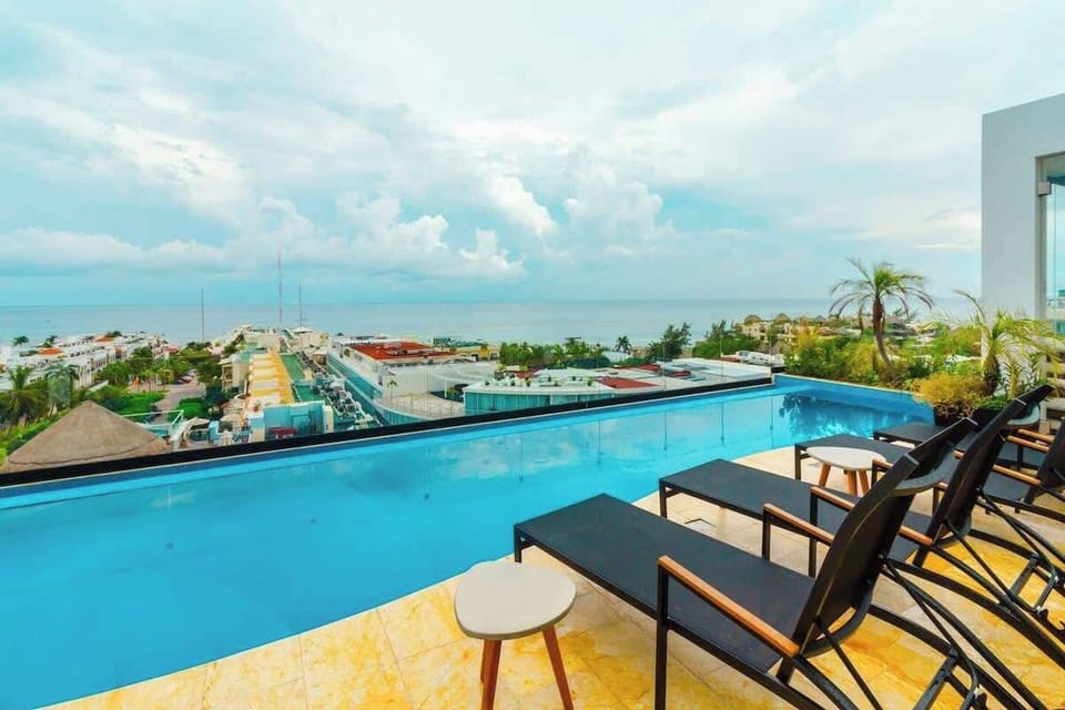 Rooftop pool; enjoy the view.