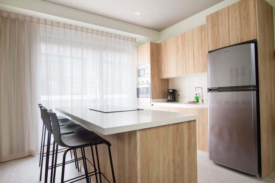 Modern kitchen with all the essentials for your stay.