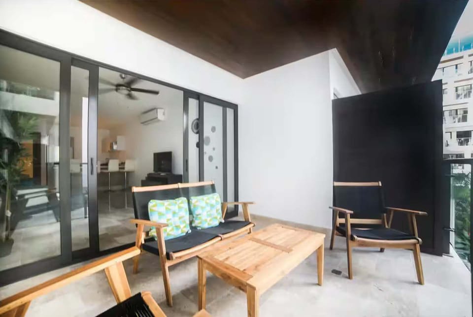 Private balcony access from bedroom.