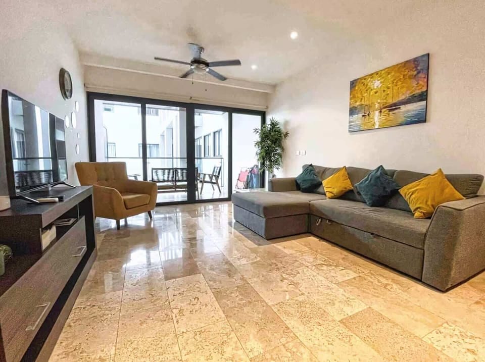 Spacious living area; comfortable and stylish.