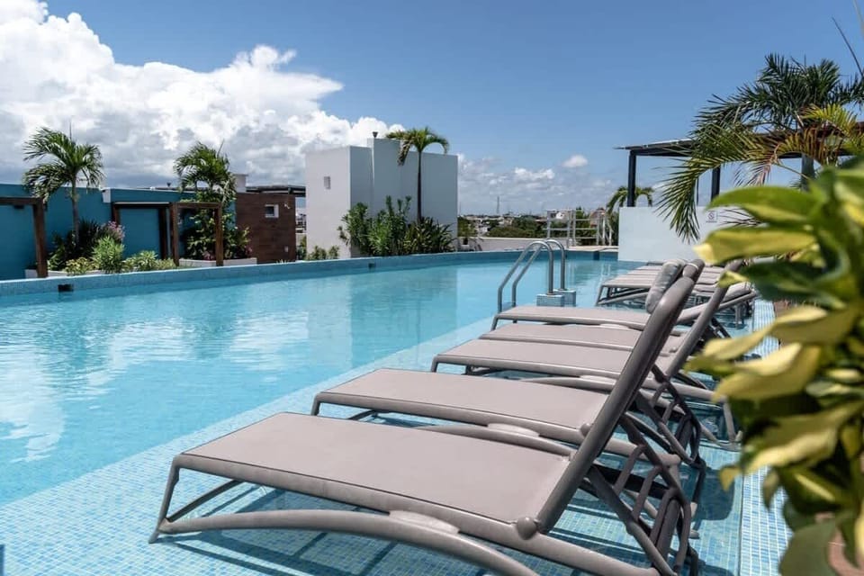 Soak up the sun by the pool.