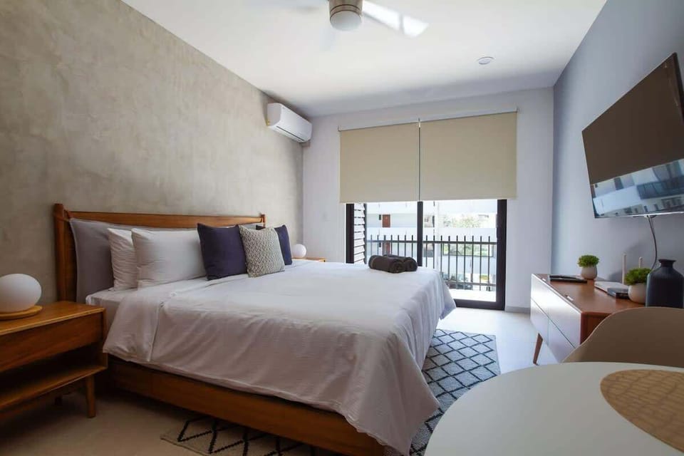 Cozy resting area with modern design and natural light.