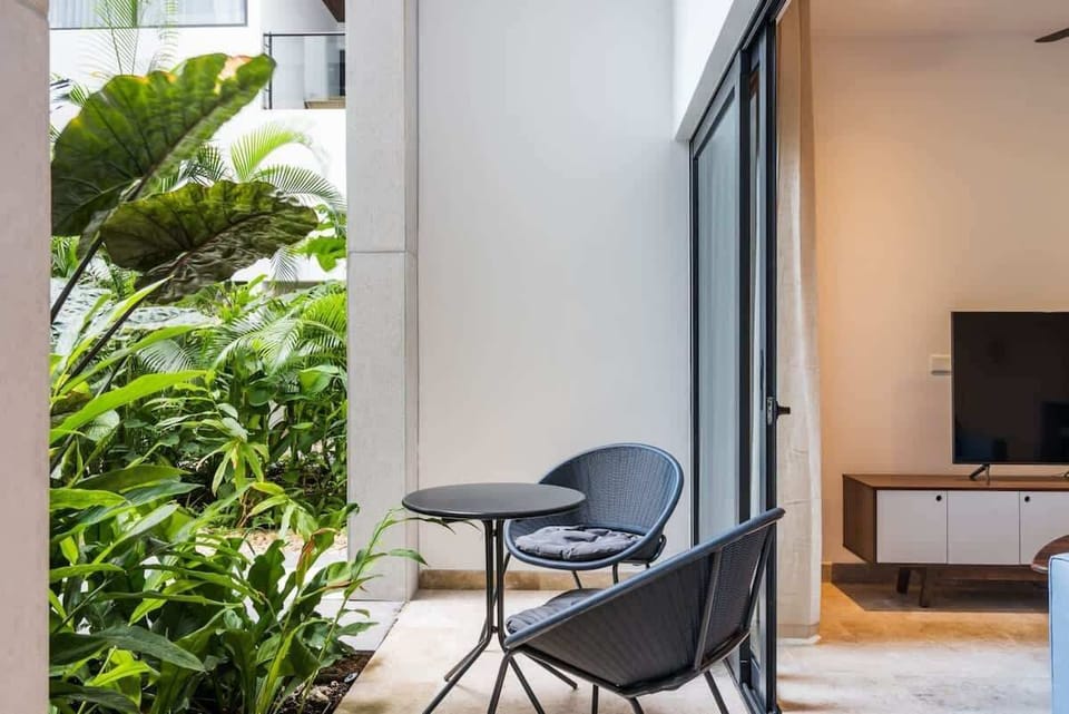 Enjoy your morning coffee on your private patio.