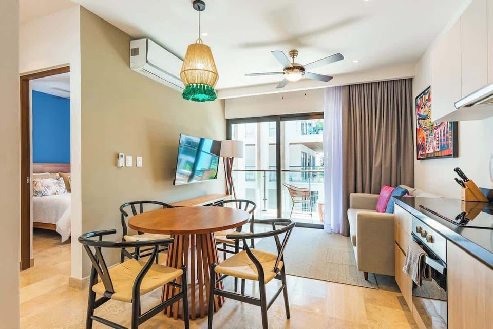 Living room and kitchen