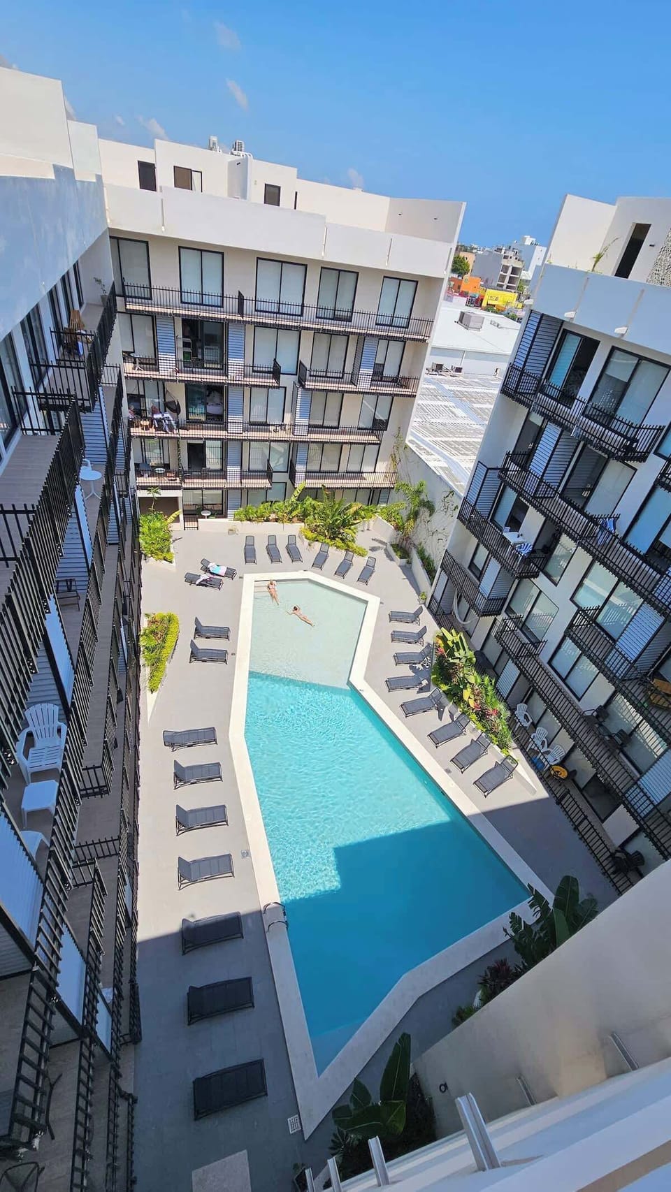 Main pool in the heart of the building
