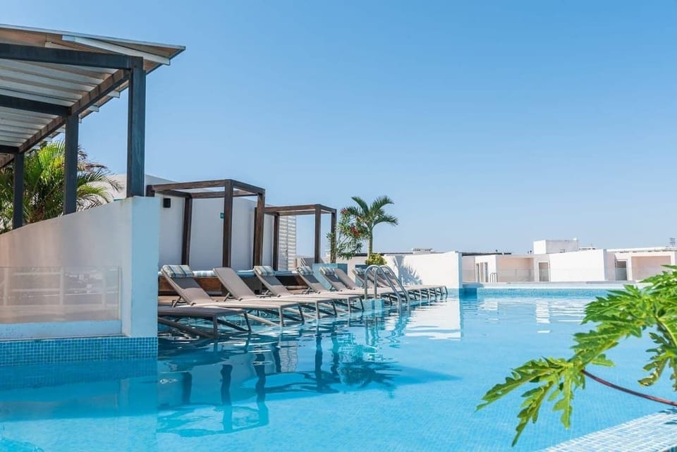 Stunning pool view! Enjoy a relaxing swim in our crystal-clear water.