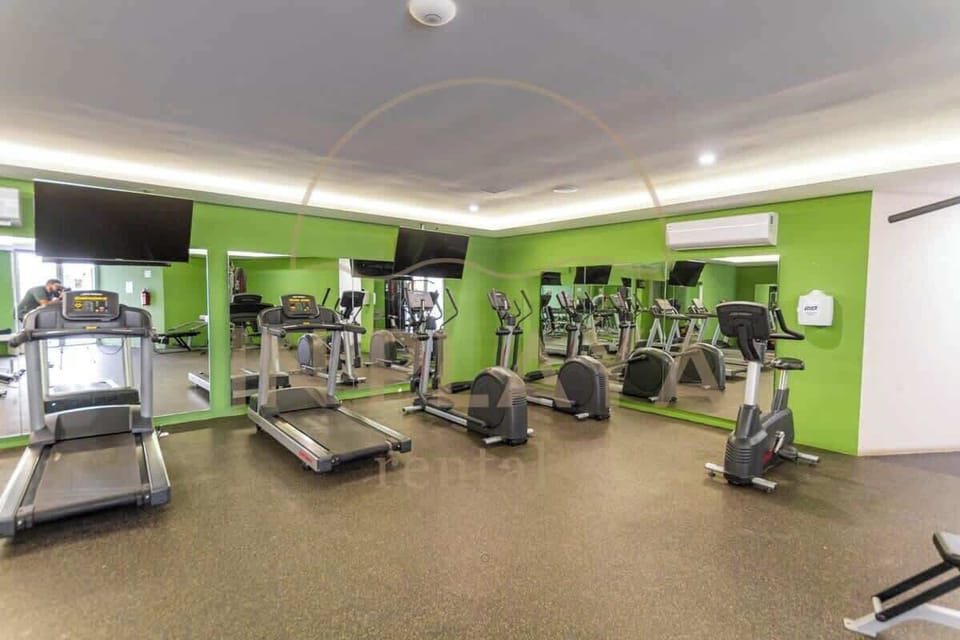 Another view of the well-equipped gym.