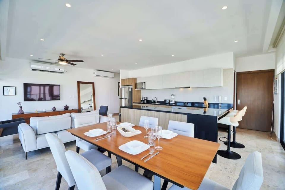 Formal dining area; elegant and spacious.