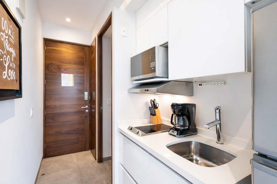 Fully equipped kitchen. Prepare meals with ease during your stay.