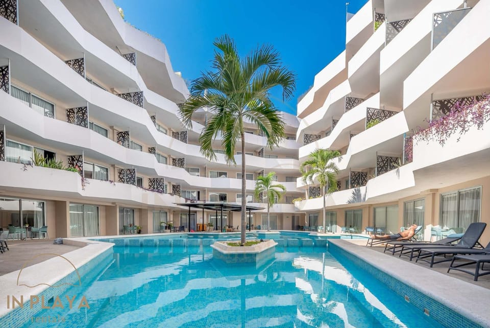 Enjoy the sparkling pool.
