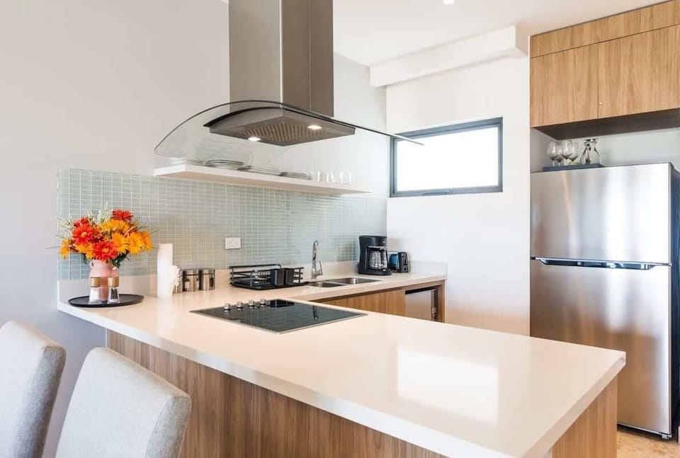 Fully equipped kitchen for long stays

