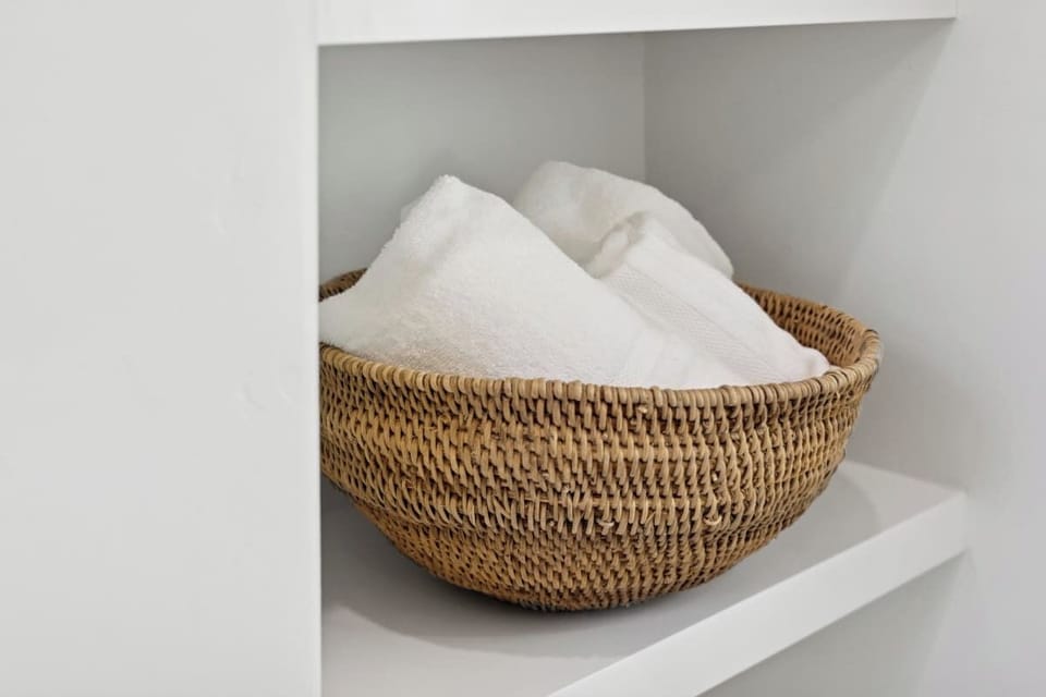 Bathroom with shower and high-end toiletries