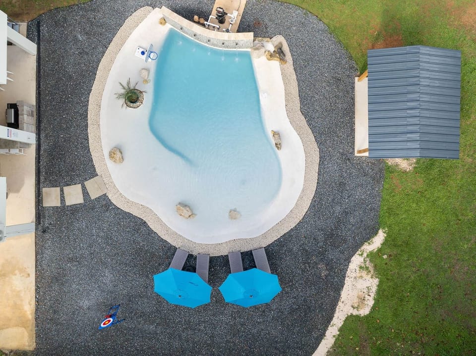 Pool aerial view