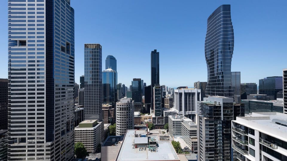 High-rise cityscape showcasing the vibrant surroundings