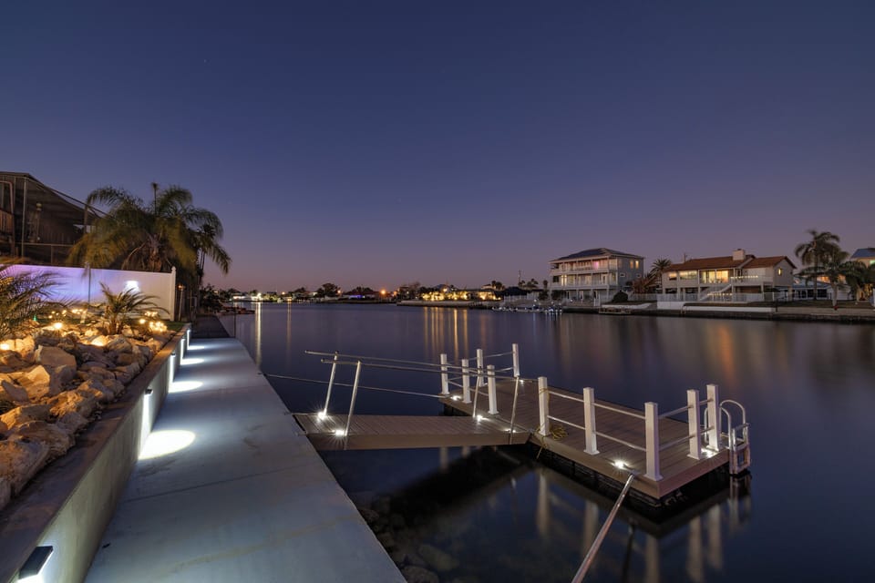 Evening dock photo.
