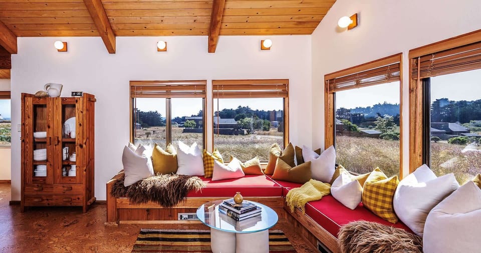 Cozy living room with lots of natural light and gas fireplace