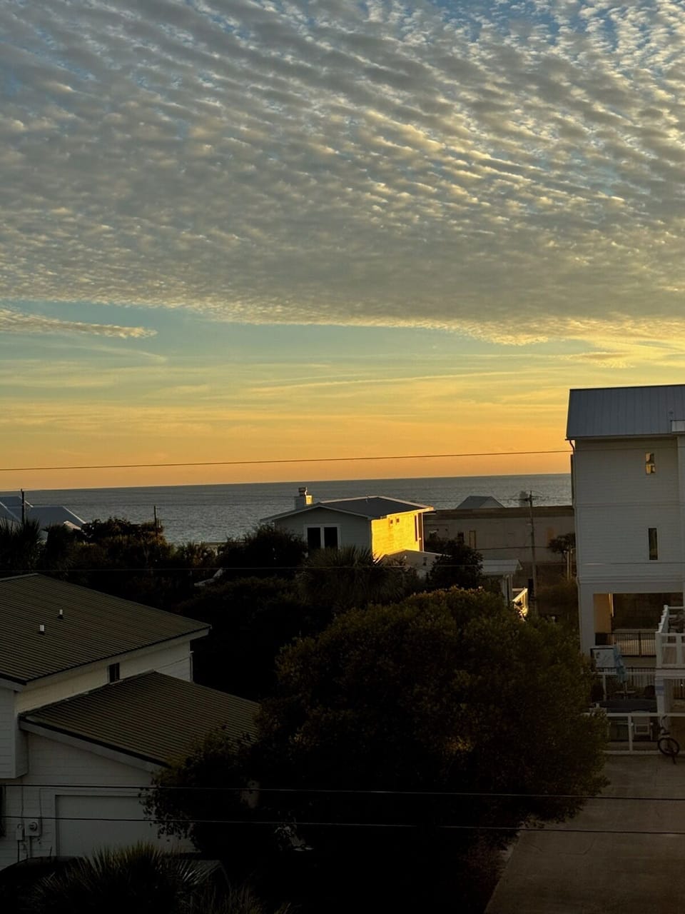 Incredible sunset and ocean view.