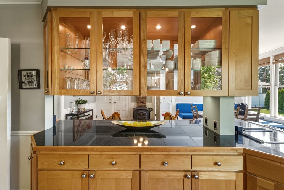 Incredibly well-equipped kitchen, thoughtfully set up for cooking meals meant to be shared.